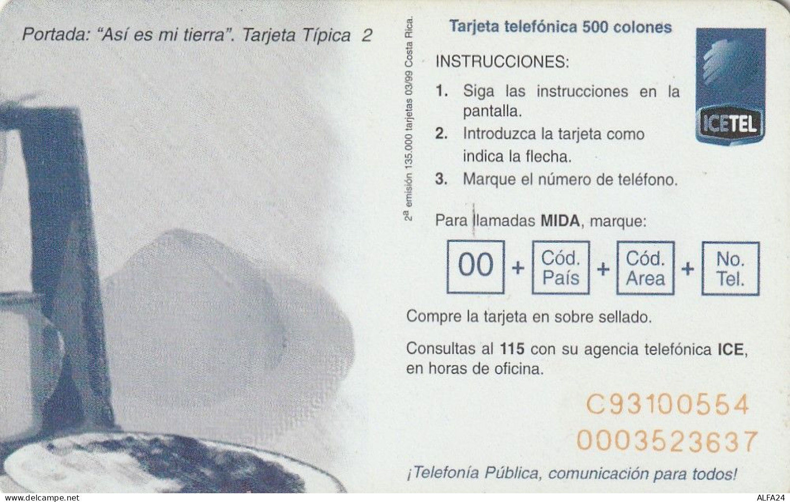 PHONE CARD COSTARICA (E77.5.6 - Costa Rica