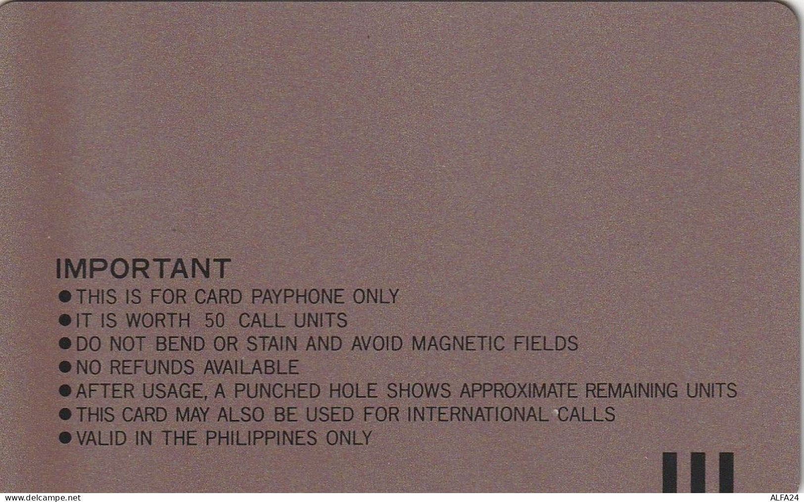 PHONE CARD FILIPPINE  (E74.19.8 - Filipinas