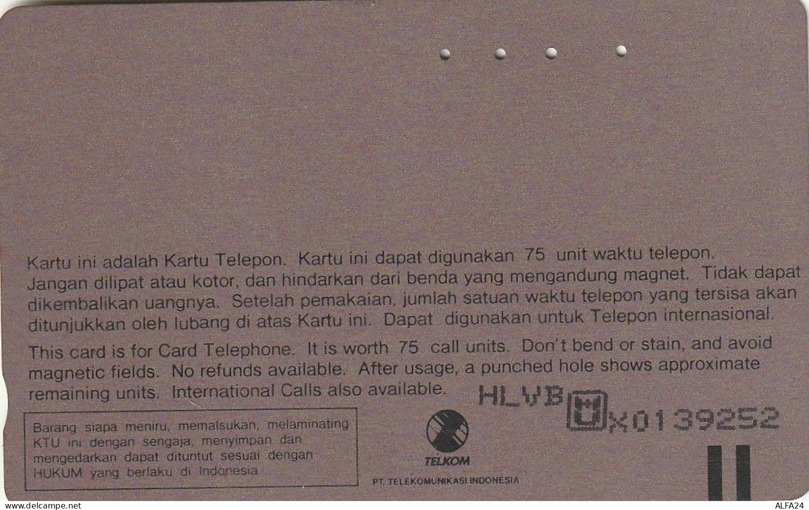 PHONE CARD INDONESIA  (E74.13.5 - Indonesien