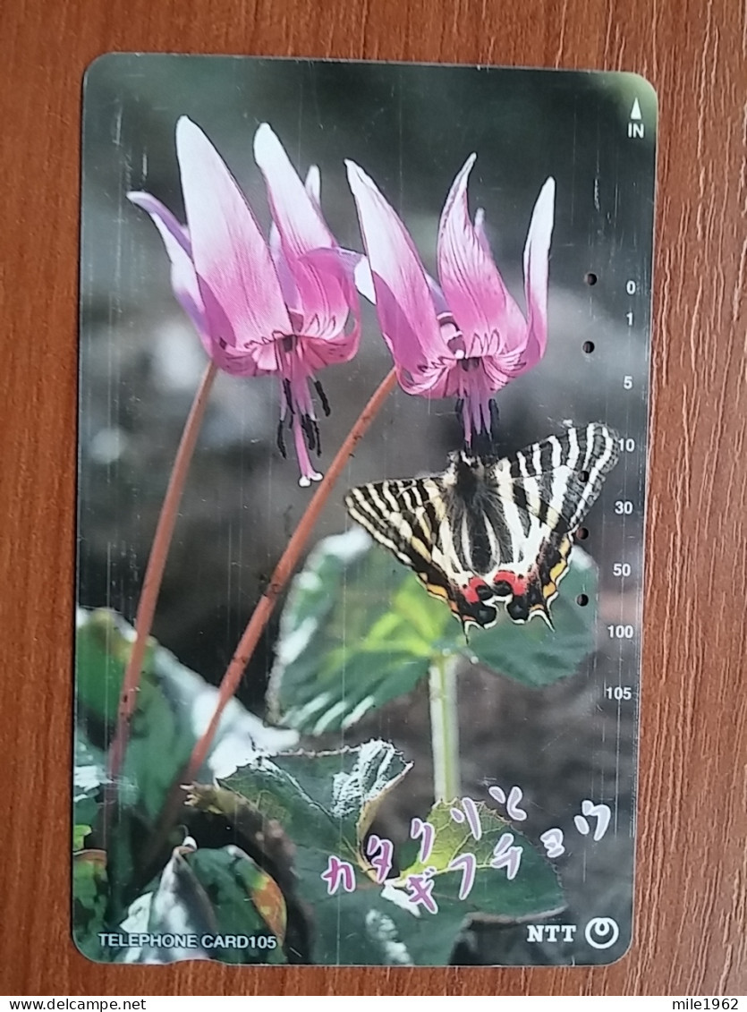 T-398 - JAPAN, Japon, Nipon, TELECARD, PHONECARD, NTT 271-240, Butterfly, Papillon - Vlinders