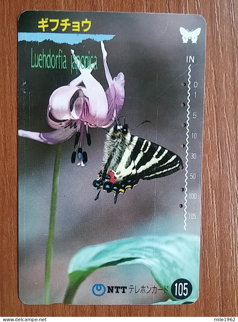 T-398 - JAPAN, Japon, Nipon, TELECARD, PHONECARD, NTT 290-239, Butterfly, Papillon - Schmetterlinge