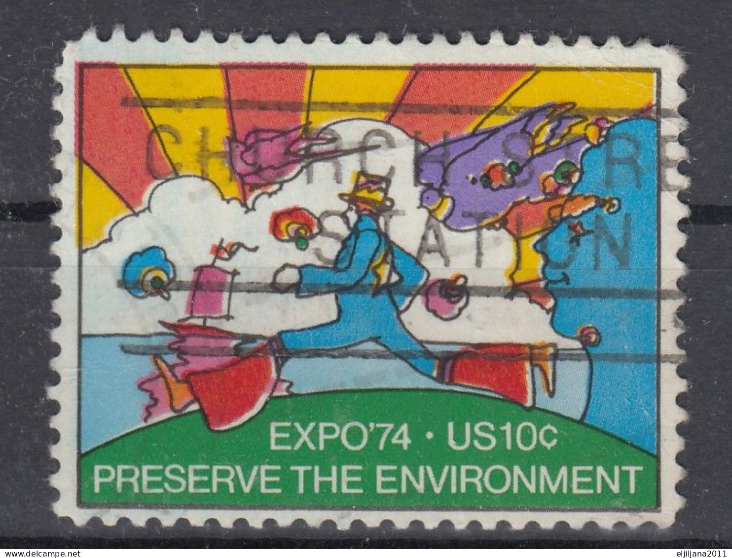 Action !! SALE !! 50 % OFF !! USA 1974 ⁕ World Fair, EXPO'74 Preserve Environment 10c. ⁕ 1v Used SC# 1527 - Usados