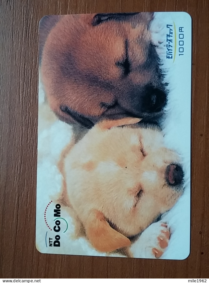 T-400 - JAPAN, Japon, Nipon, Carte Prepayee, Prepaid Card, Dog, Chien, NTT - Chiens