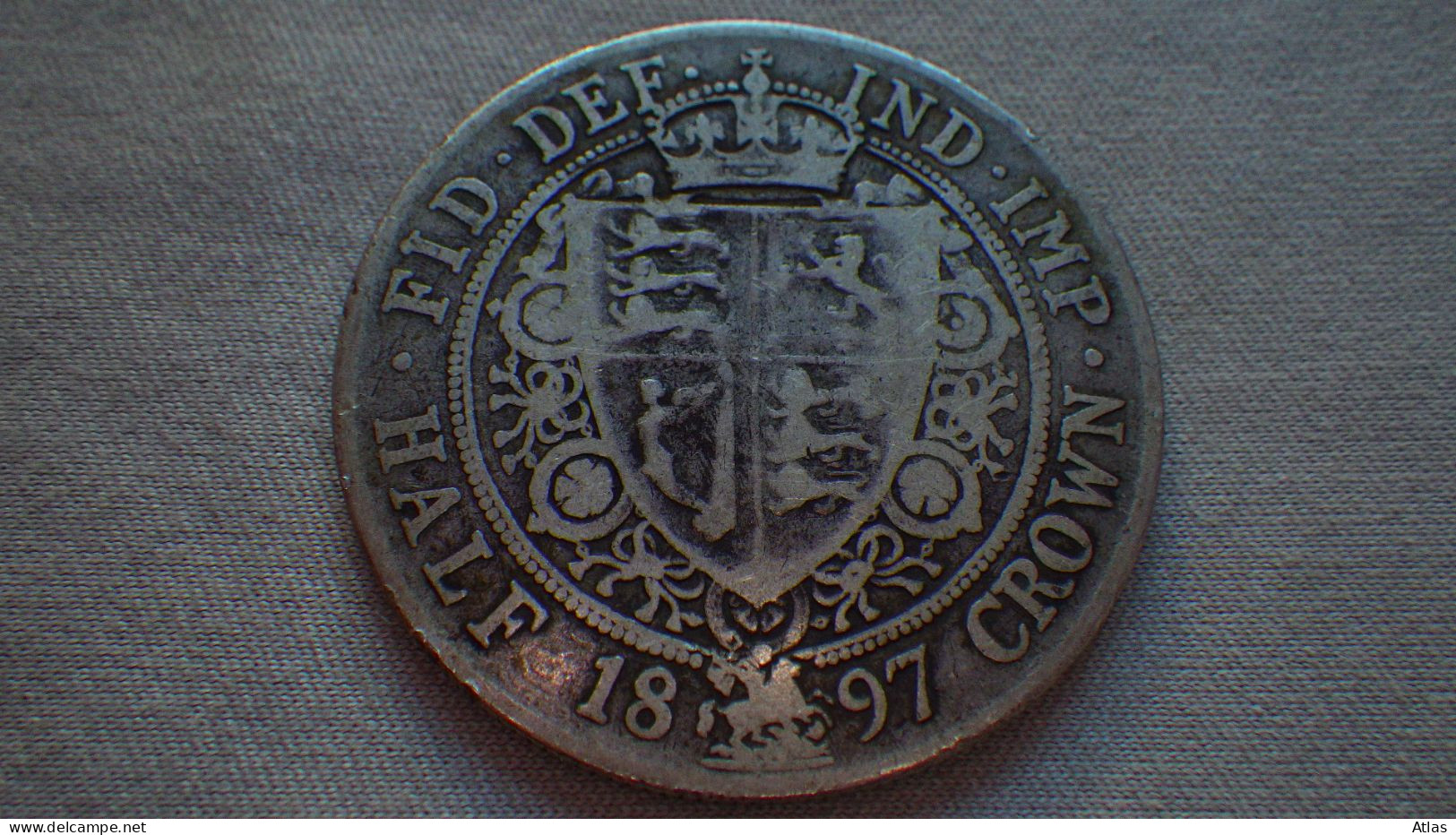 Half Crown 1897 Pièce De Monnaie En Argent - Colecciones