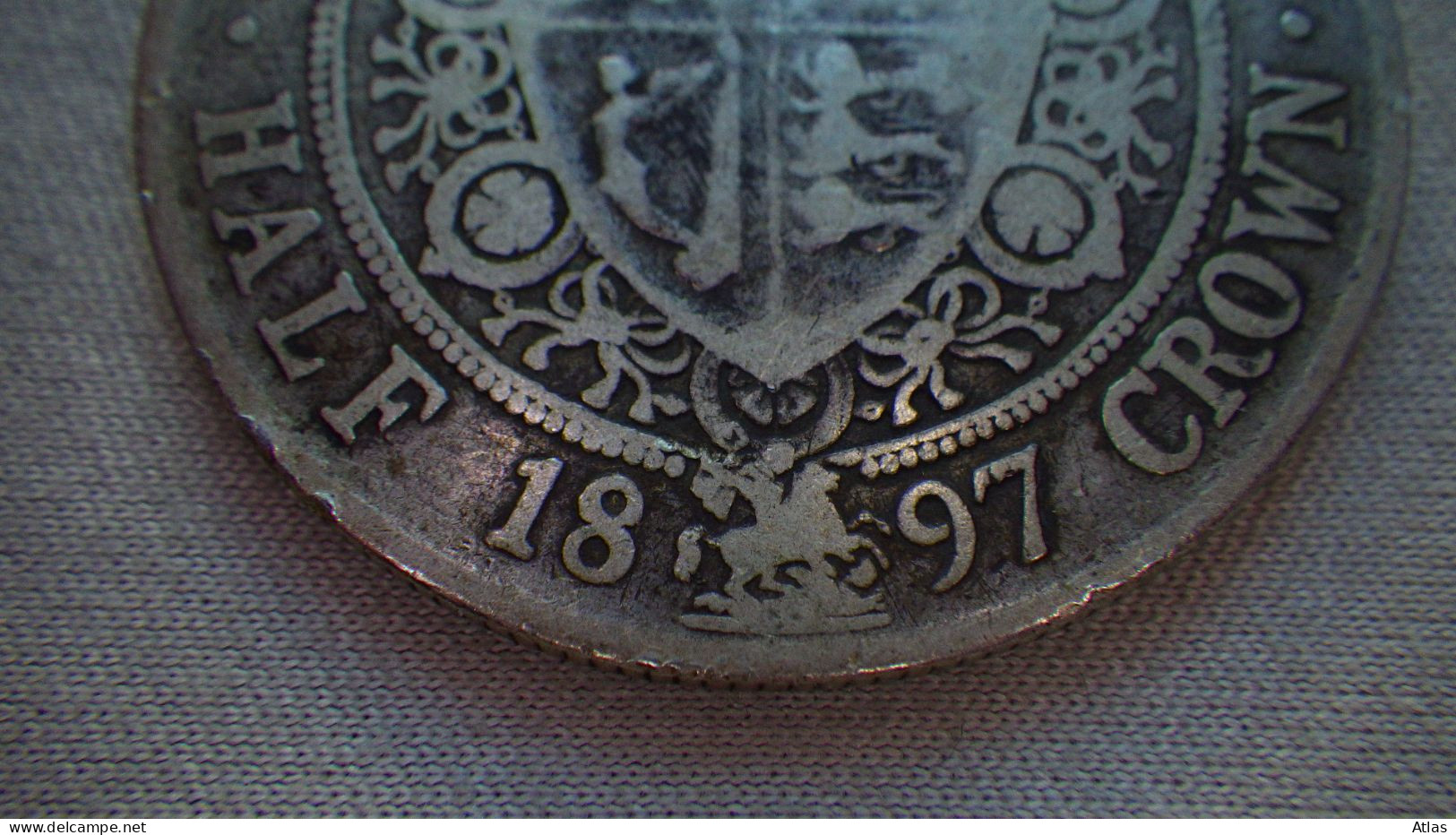 Half Crown 1897 Pièce De Monnaie En Argent - Collezioni