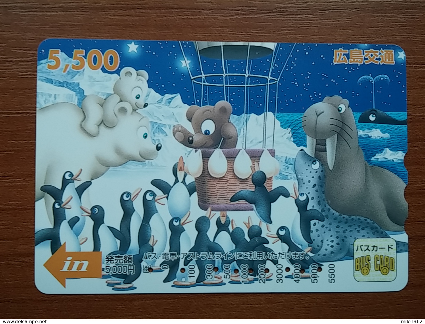 T-403 - JAPAN, Japon, Nipon, Carte Prepayee, Prepaid Card, Animal, Bear, Ours Penguin - Altri & Non Classificati