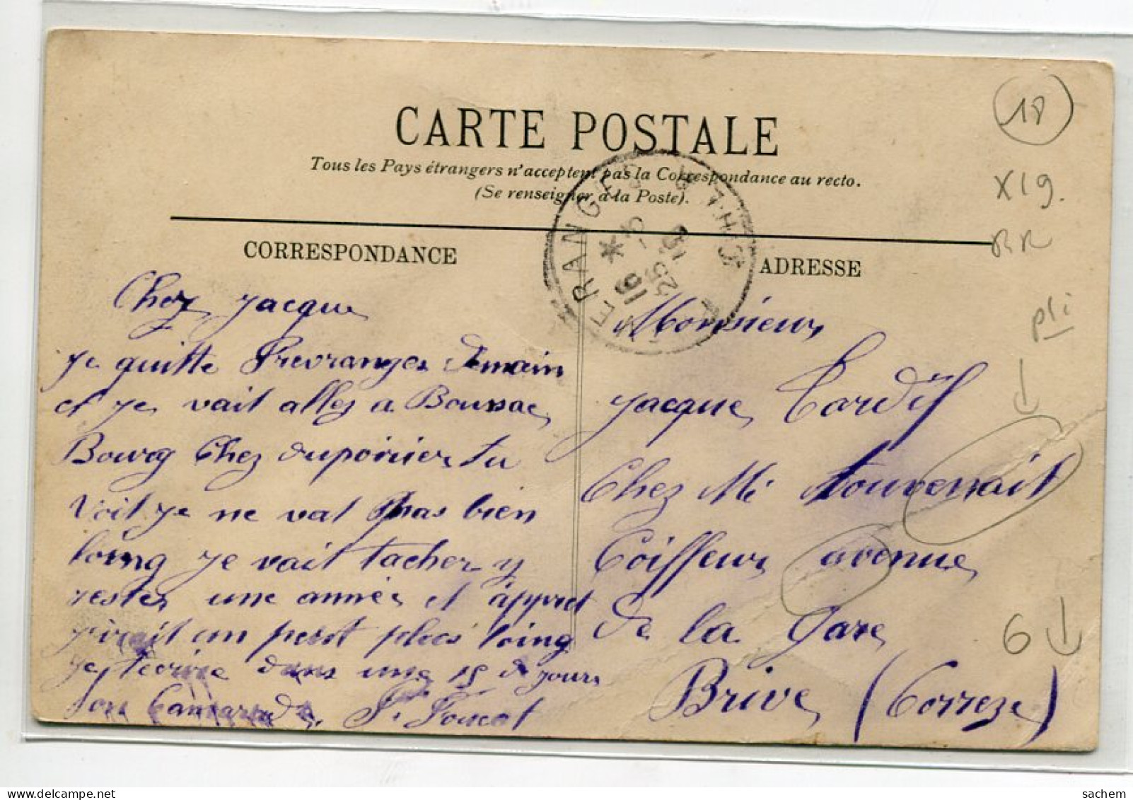18 PREVERANGES Rue Du Pont De Narbonne Canard Blanc Et Villageois Commerces 1910 écrite Timb   D05 2023 - Préveranges