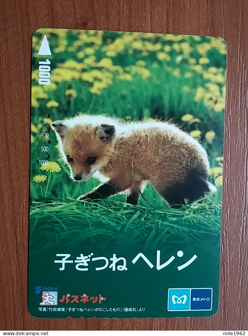 T-403 - JAPAN, Japon, Nipon, Carte Prepayee, Prepaid Card, Animal, Fox, Renard - Altri & Non Classificati