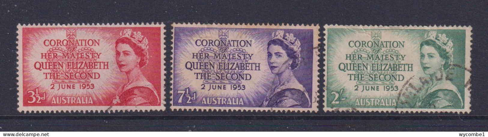 AUSTRALIA  - 1953 Coronation Set Used As Scan - Gebruikt
