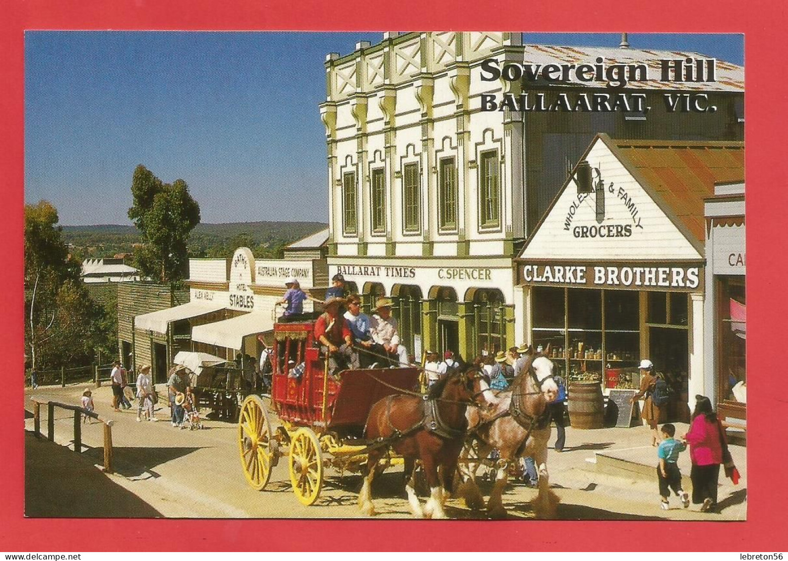 C.P.M.  « Sovereign Hill   »  Sovereign Hill Et Attractions - Jolie Vue Générale Animée     X2phots - Ballarat