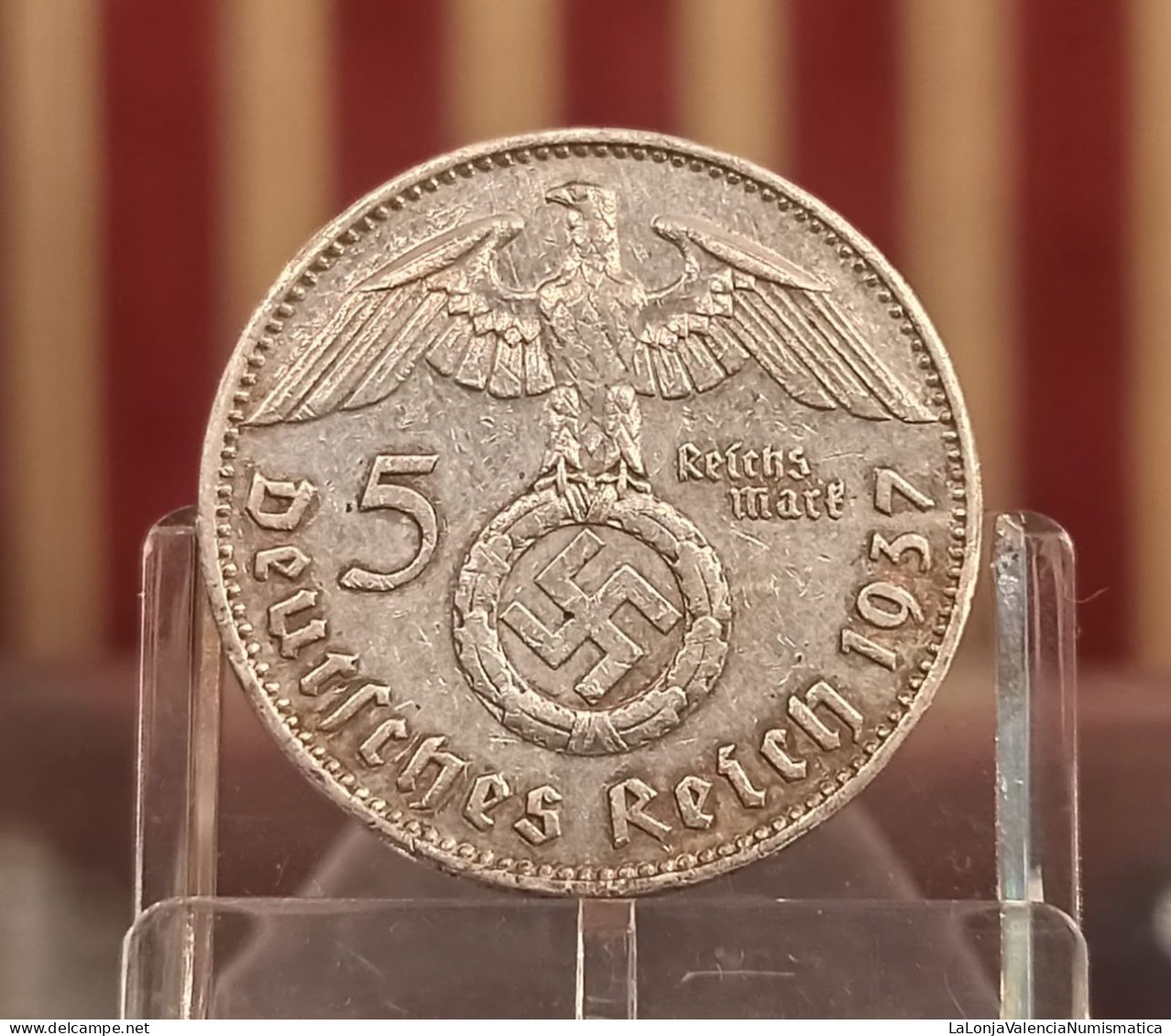 Alemania Nazi Germany 5 Reichsmark Paul Von Hindenburg 1937 J Hamburgische Münze Km 94 Plata - Other & Unclassified