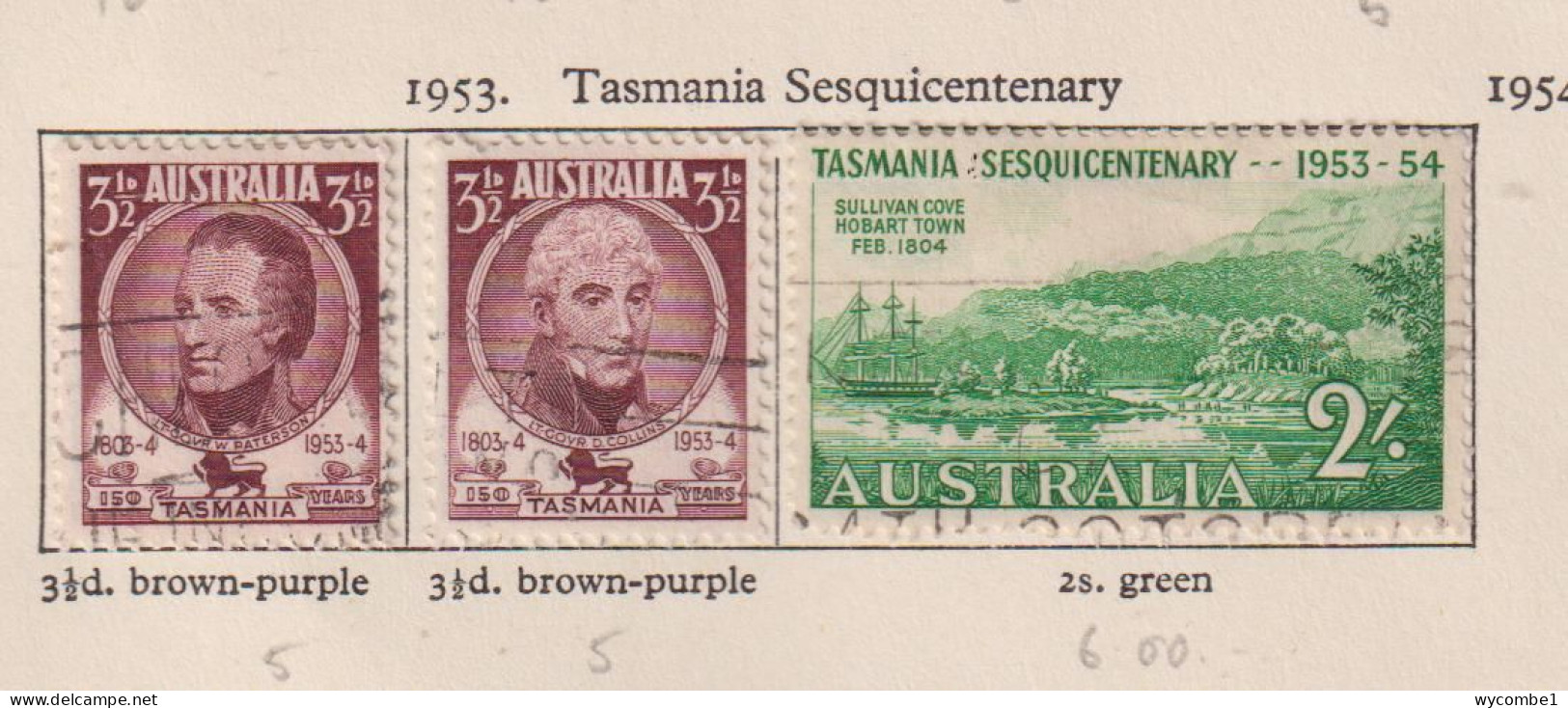 AUSTRALIA  - 1953 Tasmania Set Used As Scan - Gebruikt