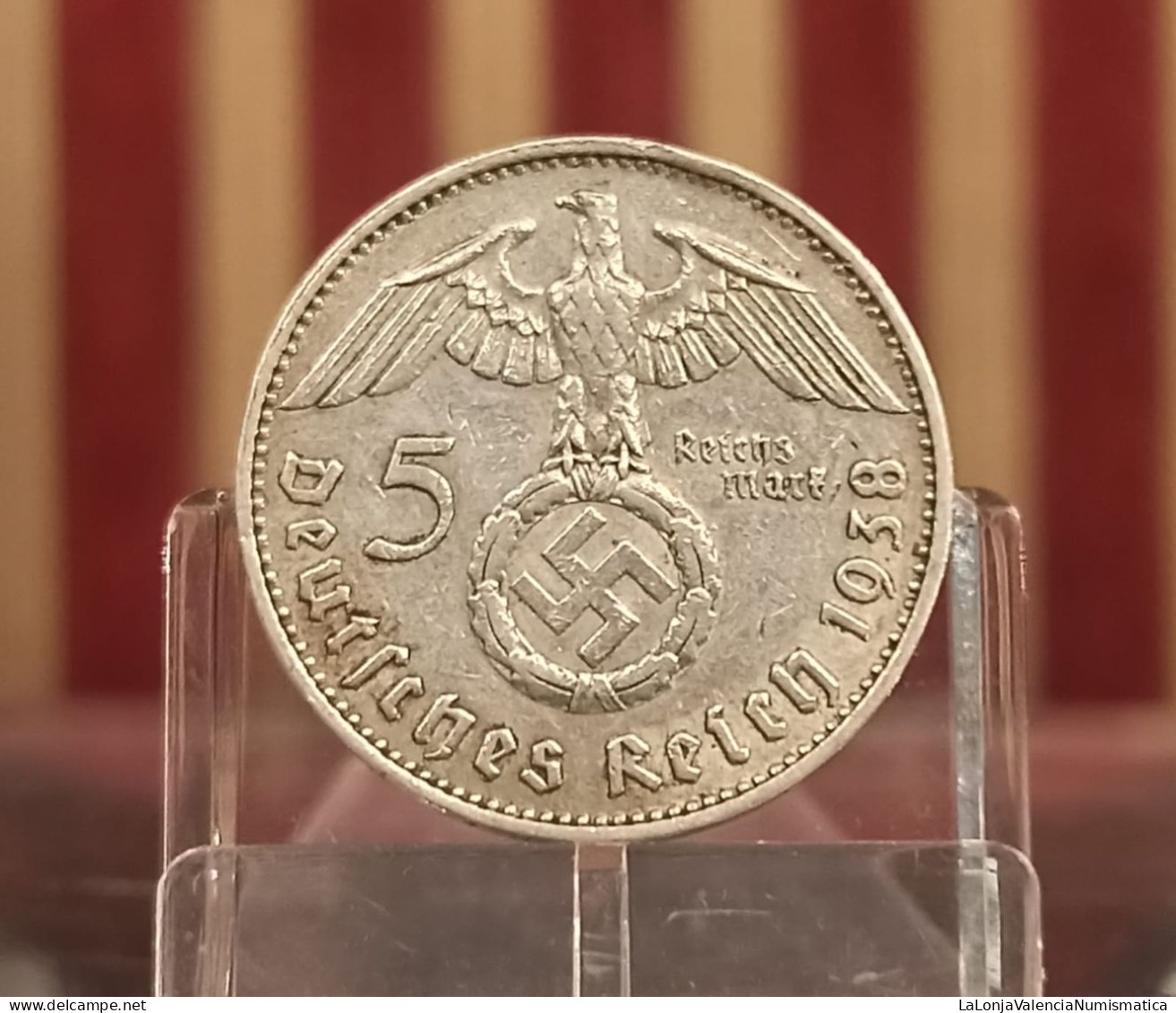 Alemania Nazi Germany 5 Reichsmark Paul Von Hindenburg 1938 J Hamburgische Münze Km 94 Plata - Andere & Zonder Classificatie