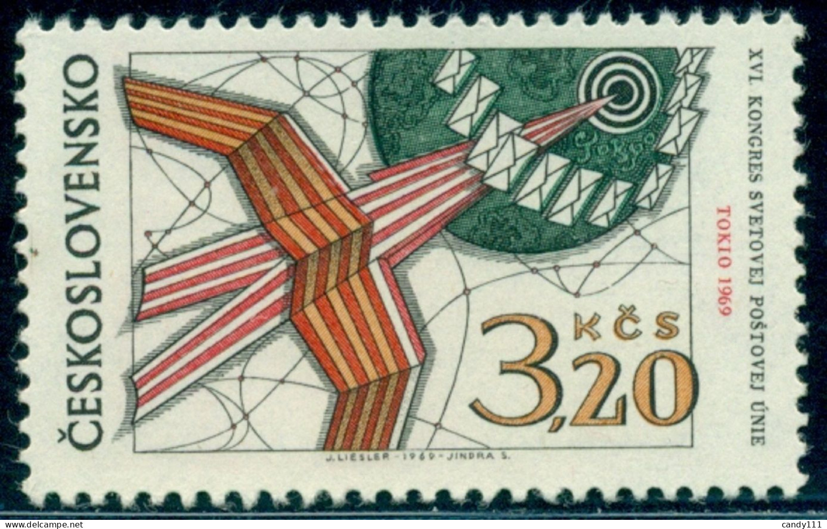 1969 UPU Congress Tokyo,Letter ,Czechoslovakia,1903,MNH - UPU (Union Postale Universelle)
