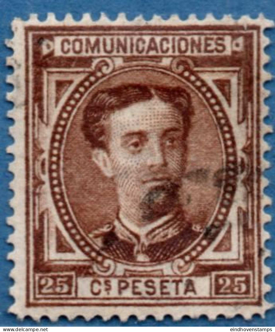 Spain 1876 Alfonso XII 25 C Cancelled - Usati