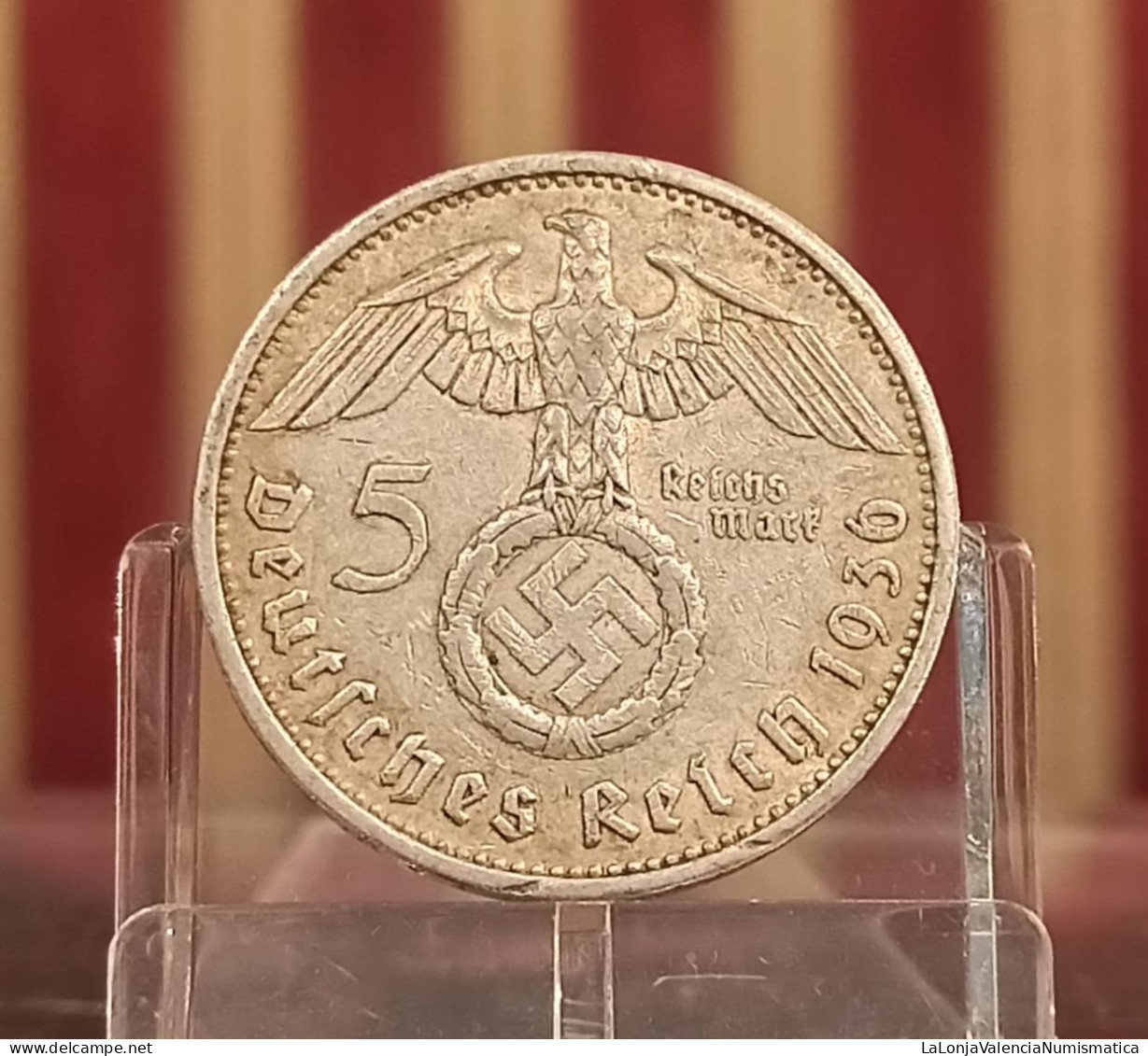 Alemania Nazi Germany 5 Reichsmark Paul Von Hindenburg 1936 A Berlín Km 94 Plata - Other & Unclassified