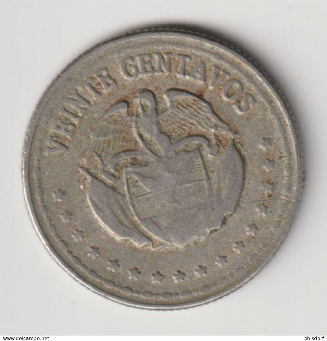 COLOMBIA 1956: 20 Centavos, KM 215 - Colombia