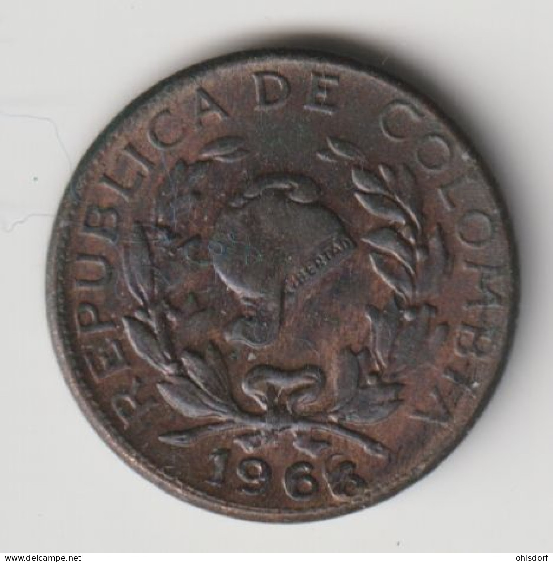 COLOMBIA 1966: 1 Centavo, KM 205 - Colombia