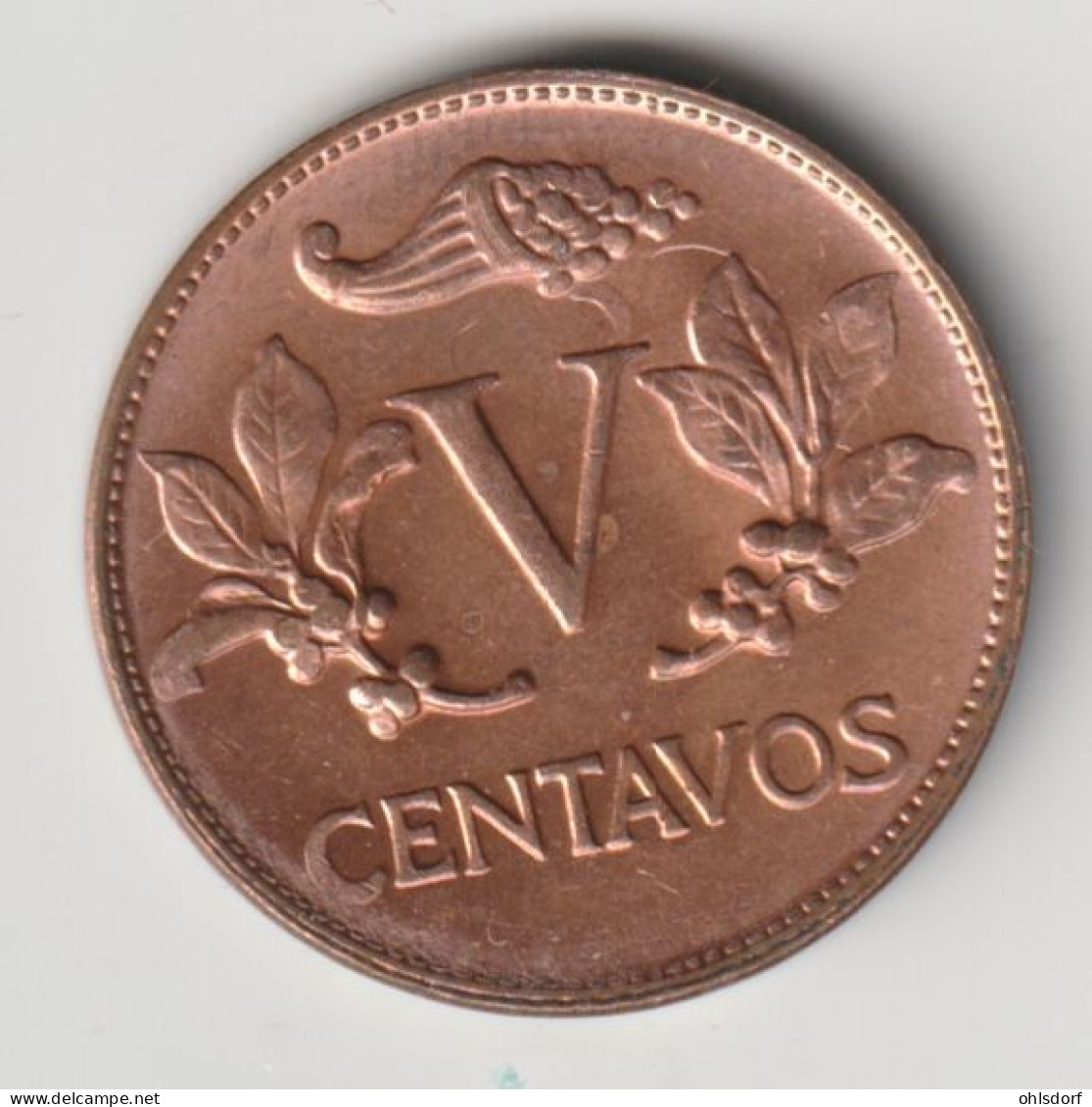 COLOMBIA 1970: 5 Centavos, KM 206a - Colombia