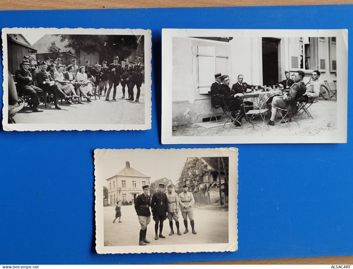 3 Photos  Du Haut Rhin 68 Zimmershein Et Cernay Sentheim Militaires , Restaurant - Lugares