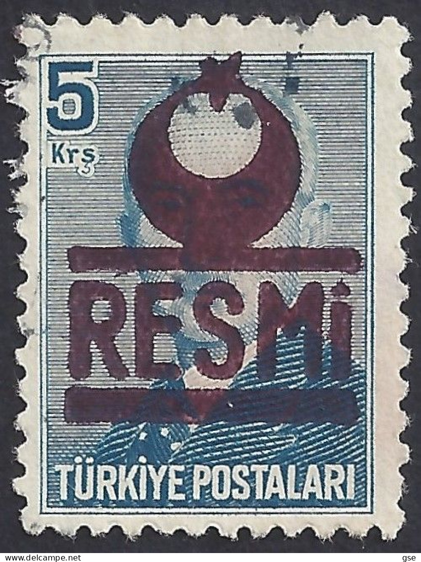 TURCHIA 1953 - Yvert S19° - Servizio | - Dienstzegels