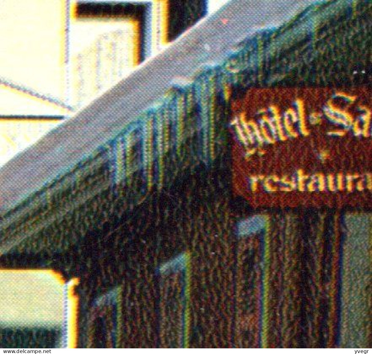 BOEGE (74 H-Savoie)Centre Du Village En Hiver ( En 1876) Hôtel-Restaurant De Savoie -Voitures: Renault 12, 204, Traction - Boëge