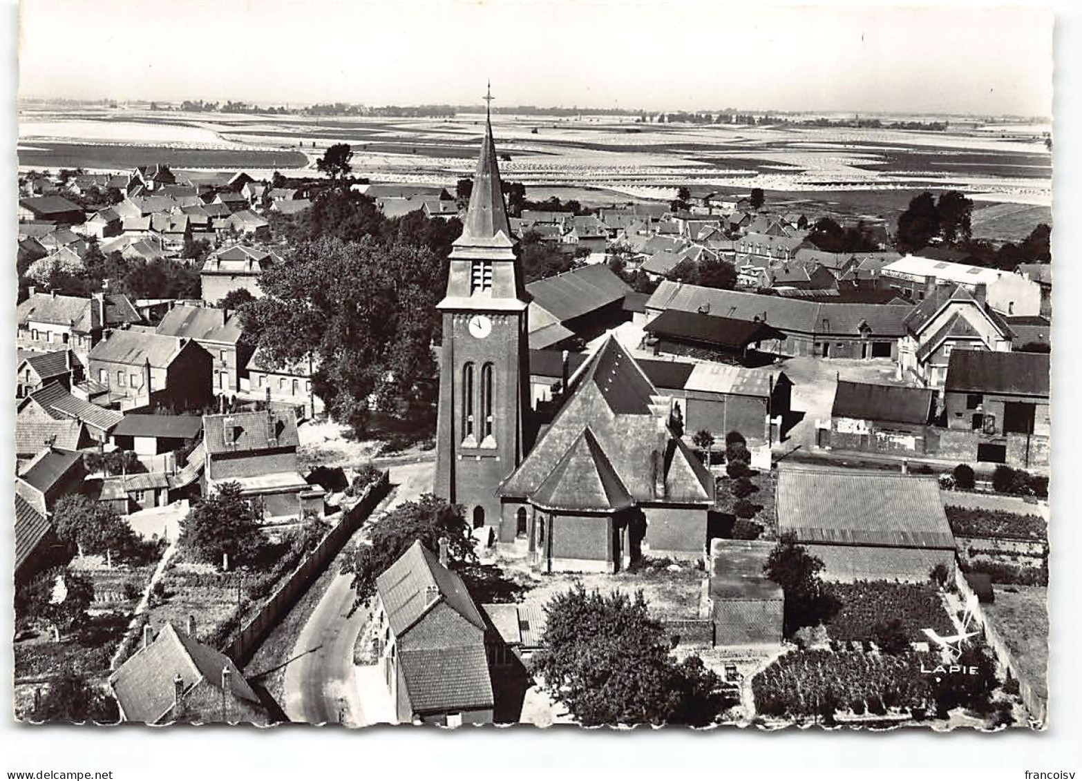 Bertincourt. Eglise Notre Dame. En Avion Au Dessus De.... Edit Lapie  - Bertincourt