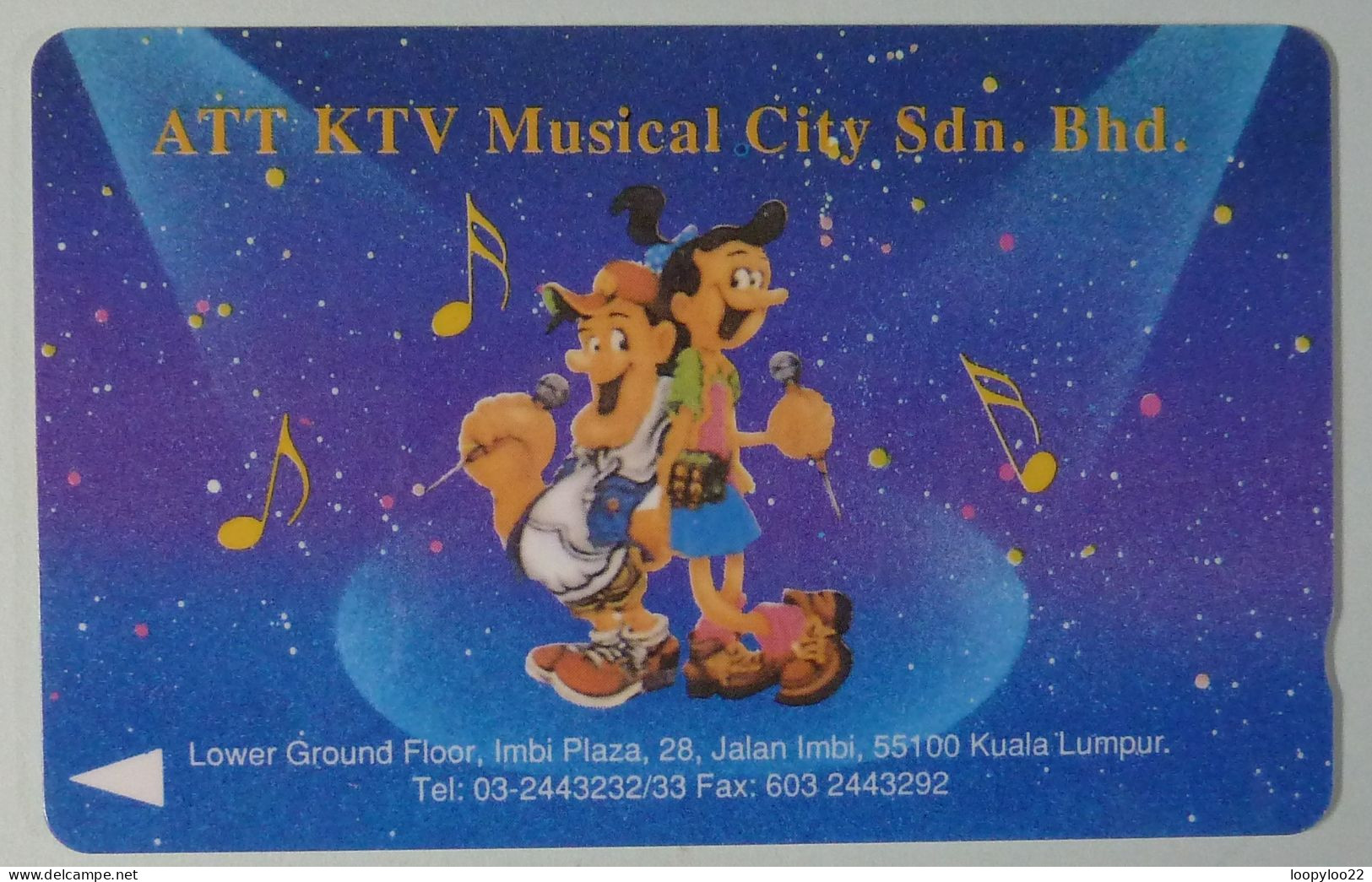 MALAYSIA - GPT - Specimen - $5 - ATT KTV Musical City - RR - Malaysia