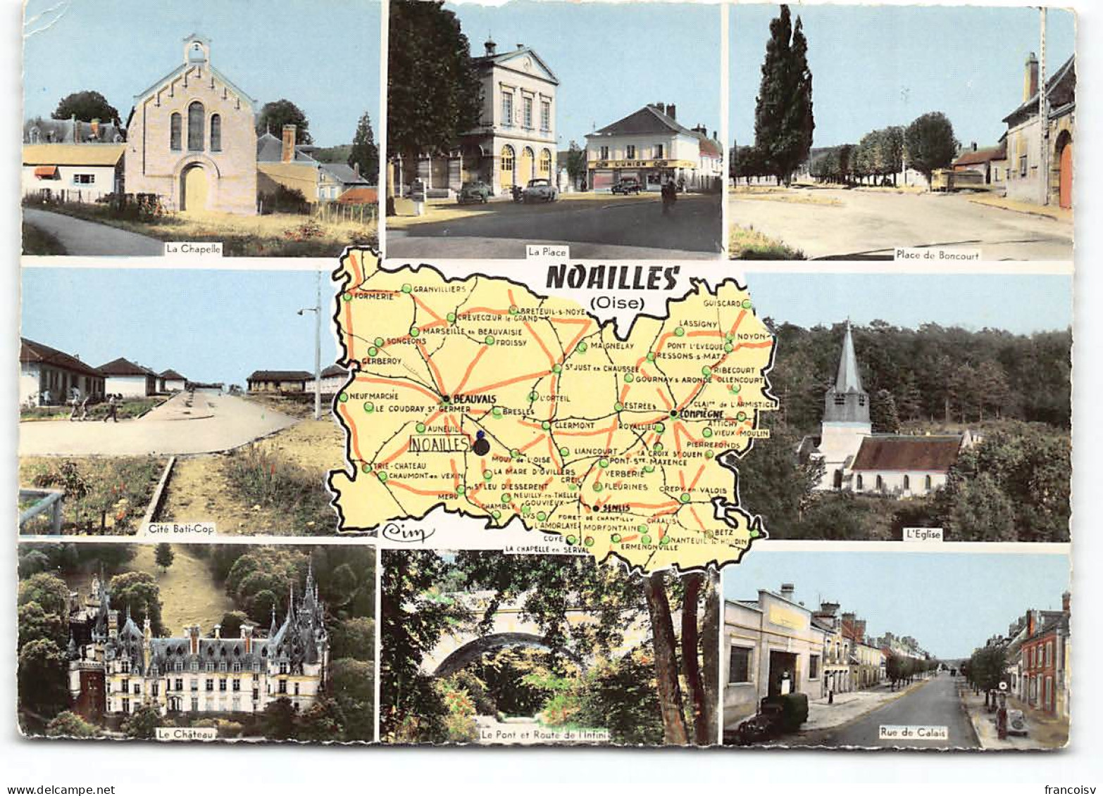 Noailles. Carte Geographique. Edit Cim   D60  - Noailles