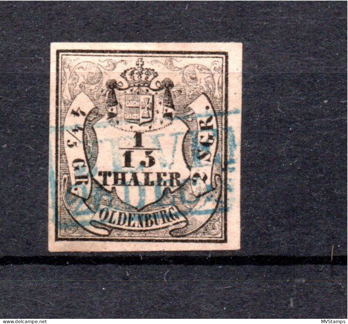 Oldenburg (Germany) 1852 Old Coat Of Arms Stamp (Michel 3) Nice Used - Oldenbourg