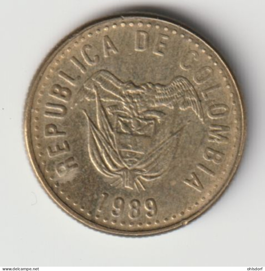 COLOMBIA 1989: 5 Pesos, KM 280 - Colombia