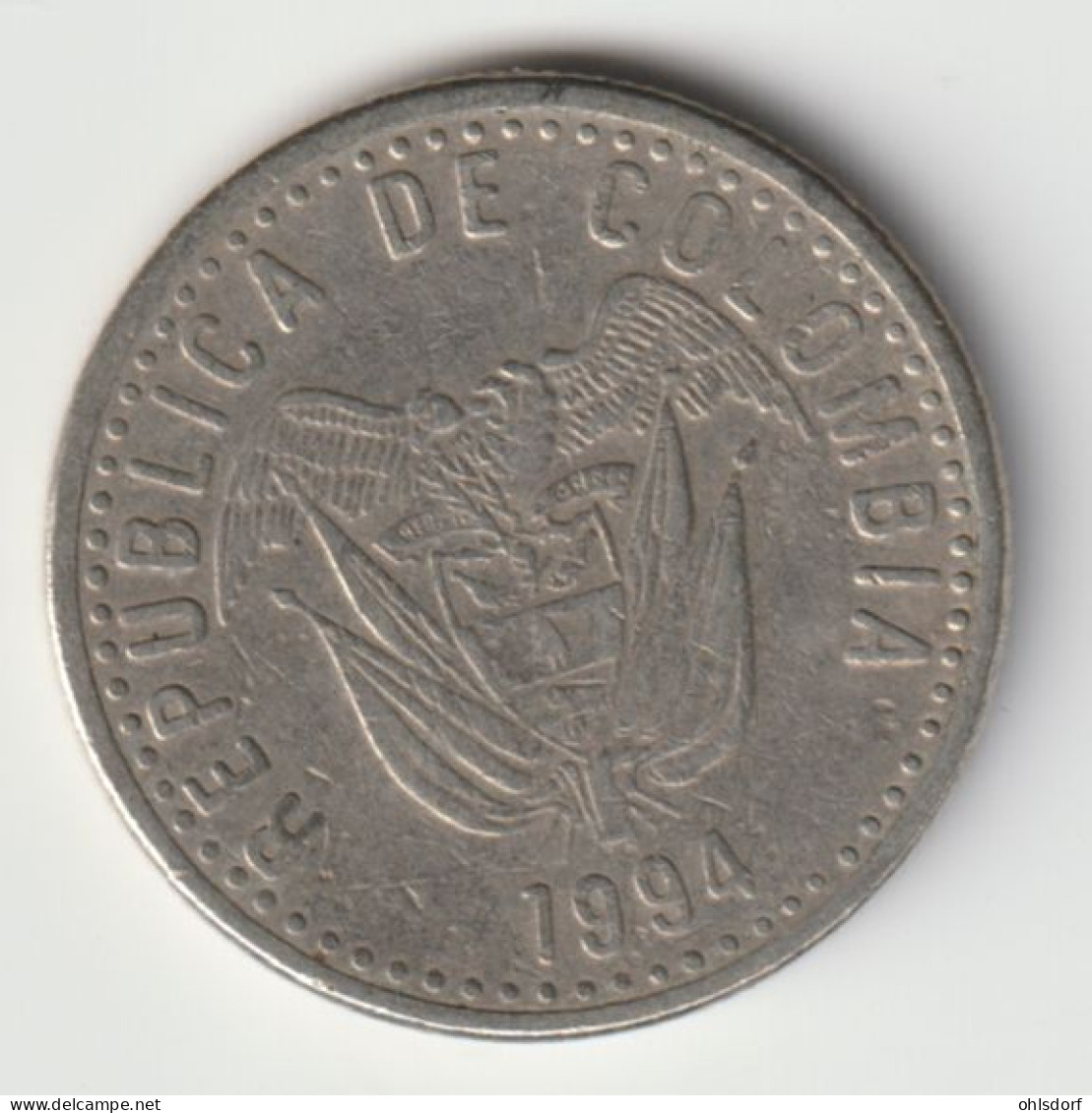 COLOMBIA 1994: 50 Pesos, KM 283 - Colombia