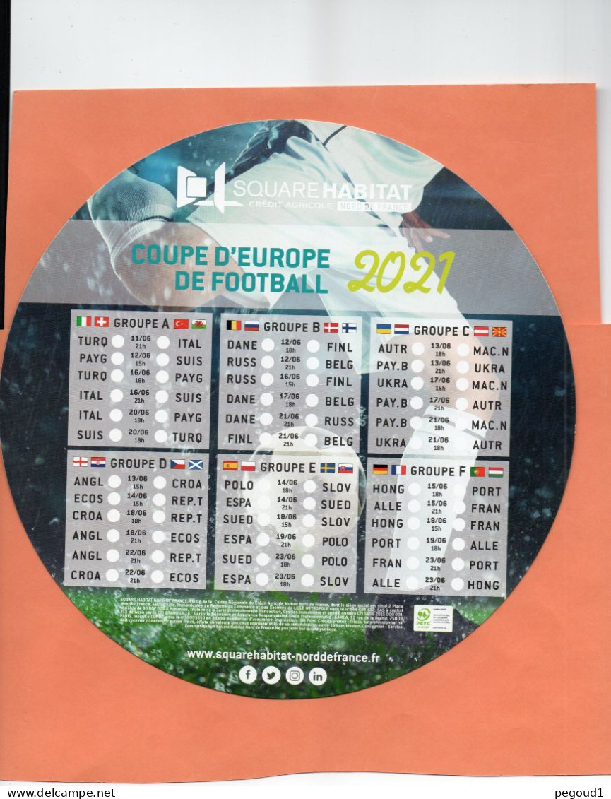 CALENDRIER . COUPE EUROPE FOOTBALL 2021  Achat Immédiat - Grossformat : 2001-...