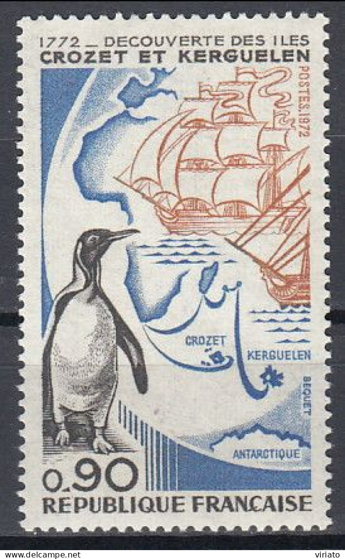 Kerguelen Et Crouzet 1972 (AVE035 (MNH) (Mi 1780) - King Penguin (Aptenodytes Patagonicus) - Marine Web-footed Birds