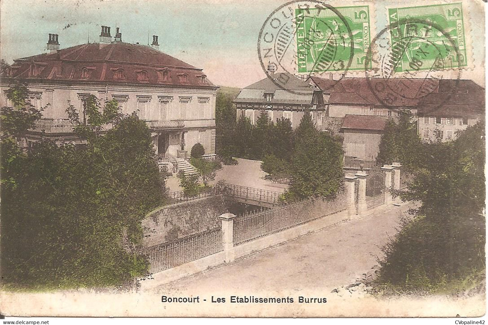 SUISSE - BONCOURT (Jura-JU) Les Etablissements Burrus En 1908 - Boncourt