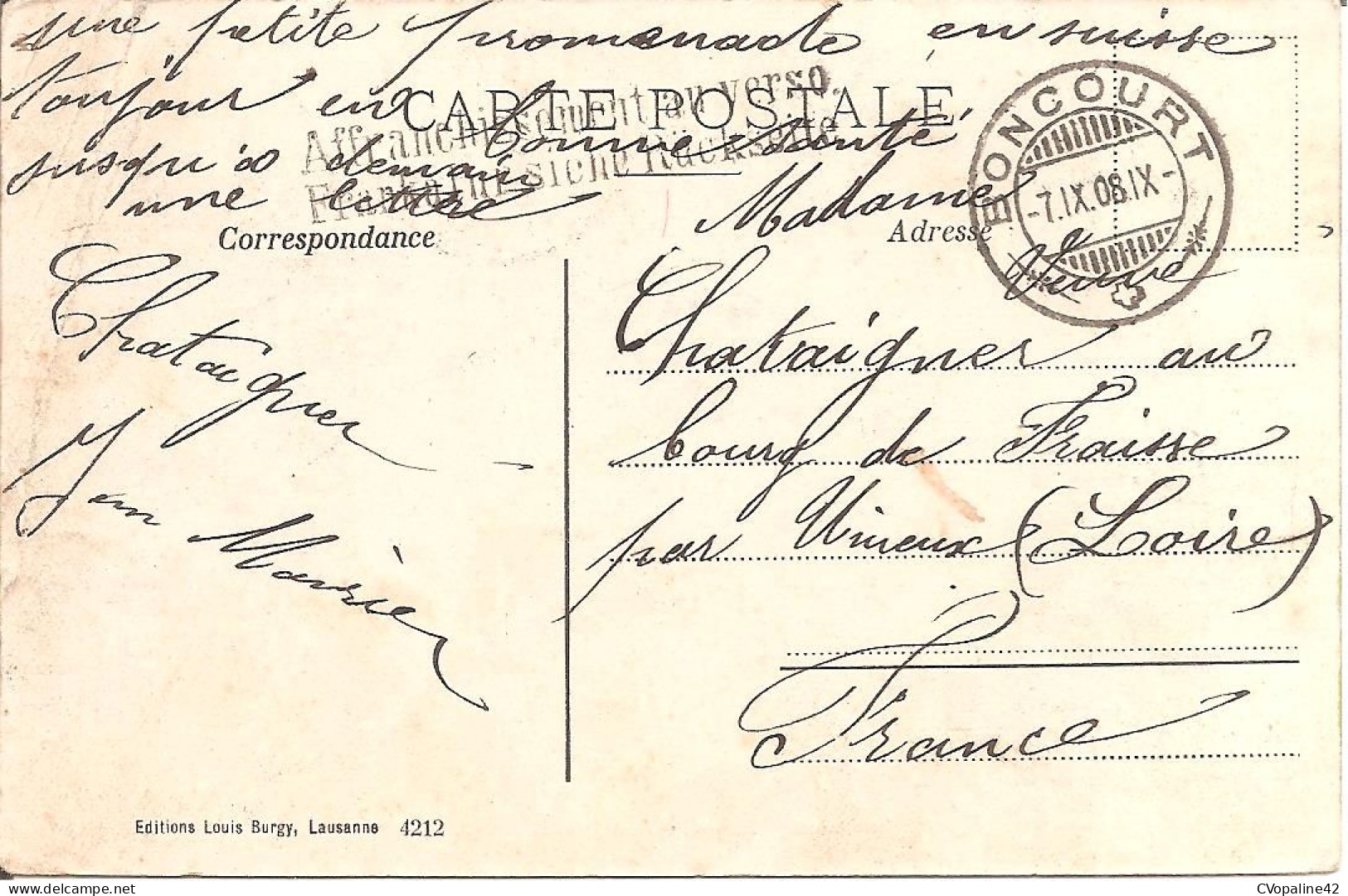 SUISSE - BONCOURT (Jura-JU) Les Etablissements Burrus En 1908 - Boncourt