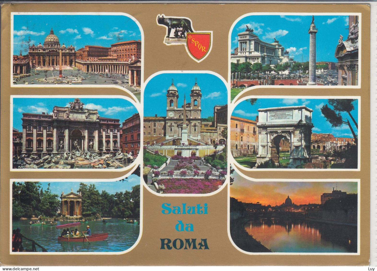 Saluti Da ROMA - Viste Diverso,  Viaggiata, Nice Stamp - Multi-vues, Vues Panoramiques