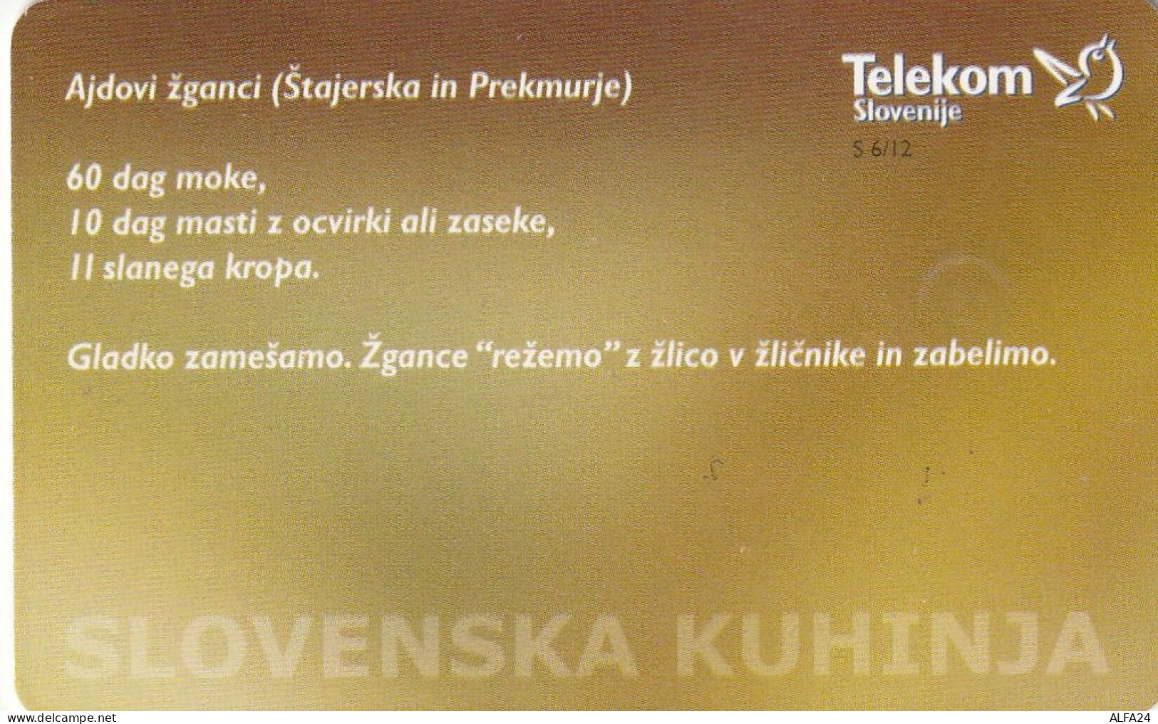 PHONE CARD SLOVENIA (E24.31.2 - Slovénie