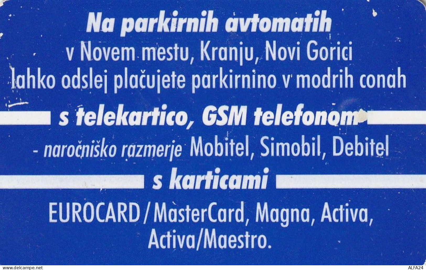 PHONE CARD SLOVENIA (E24.21.2 - Slovénie