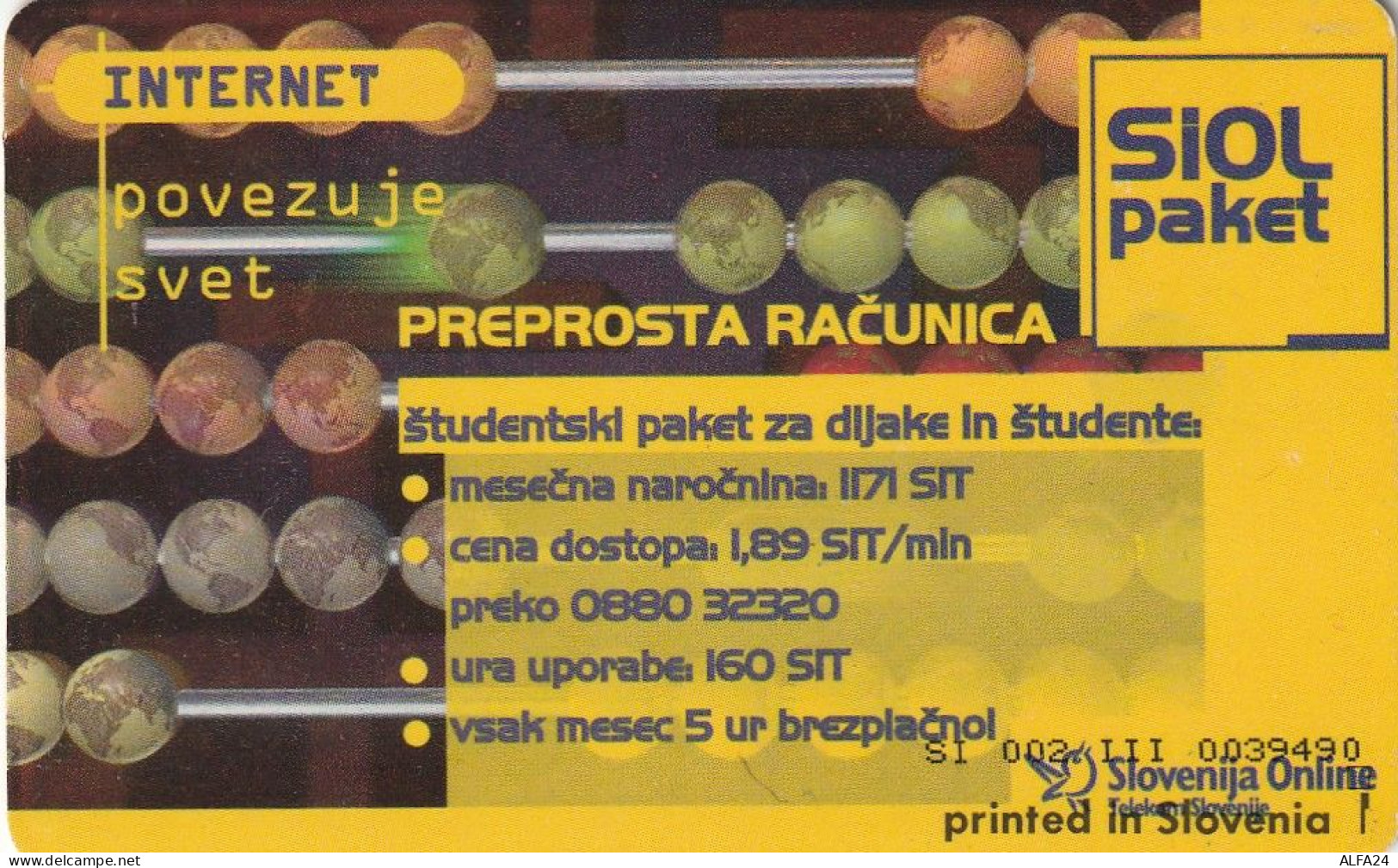 PHONE CARD SLOVENIA (E24.10.4 - Slovenië