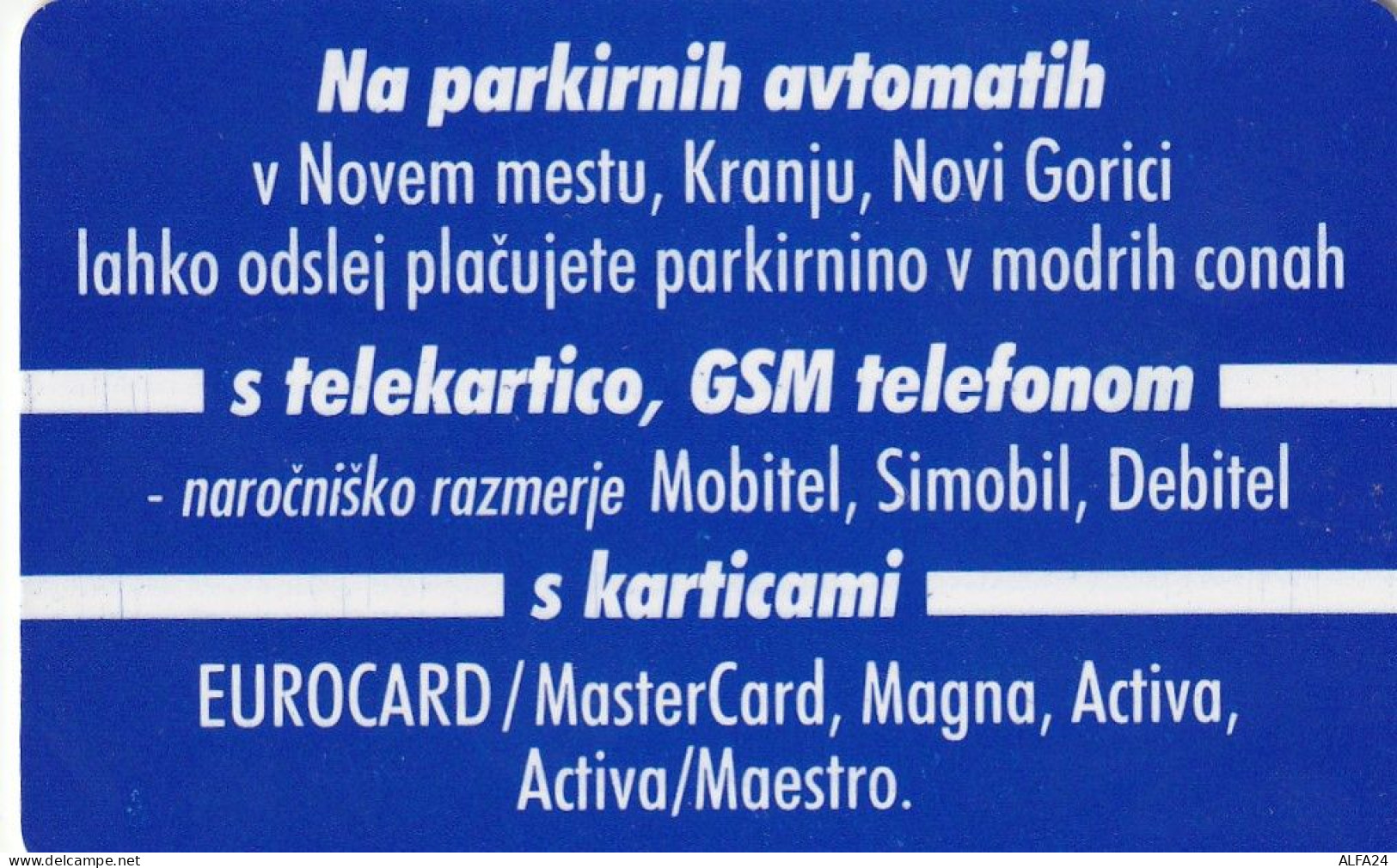 PHONE CARD SLOVENIA (E48.37.6 - Slowenien