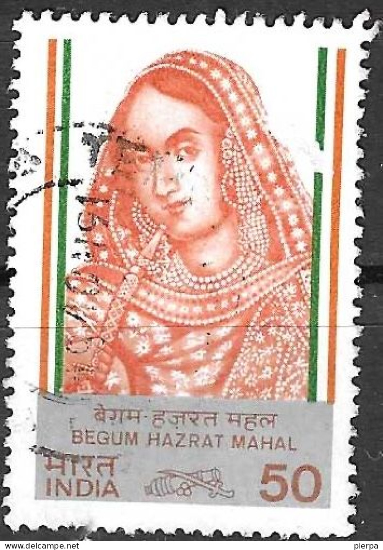 INDIA - 1984 - BEGUM HAZRAT MAHAL  - USATO (YVERT 804 - MICHEL 990) - Usati