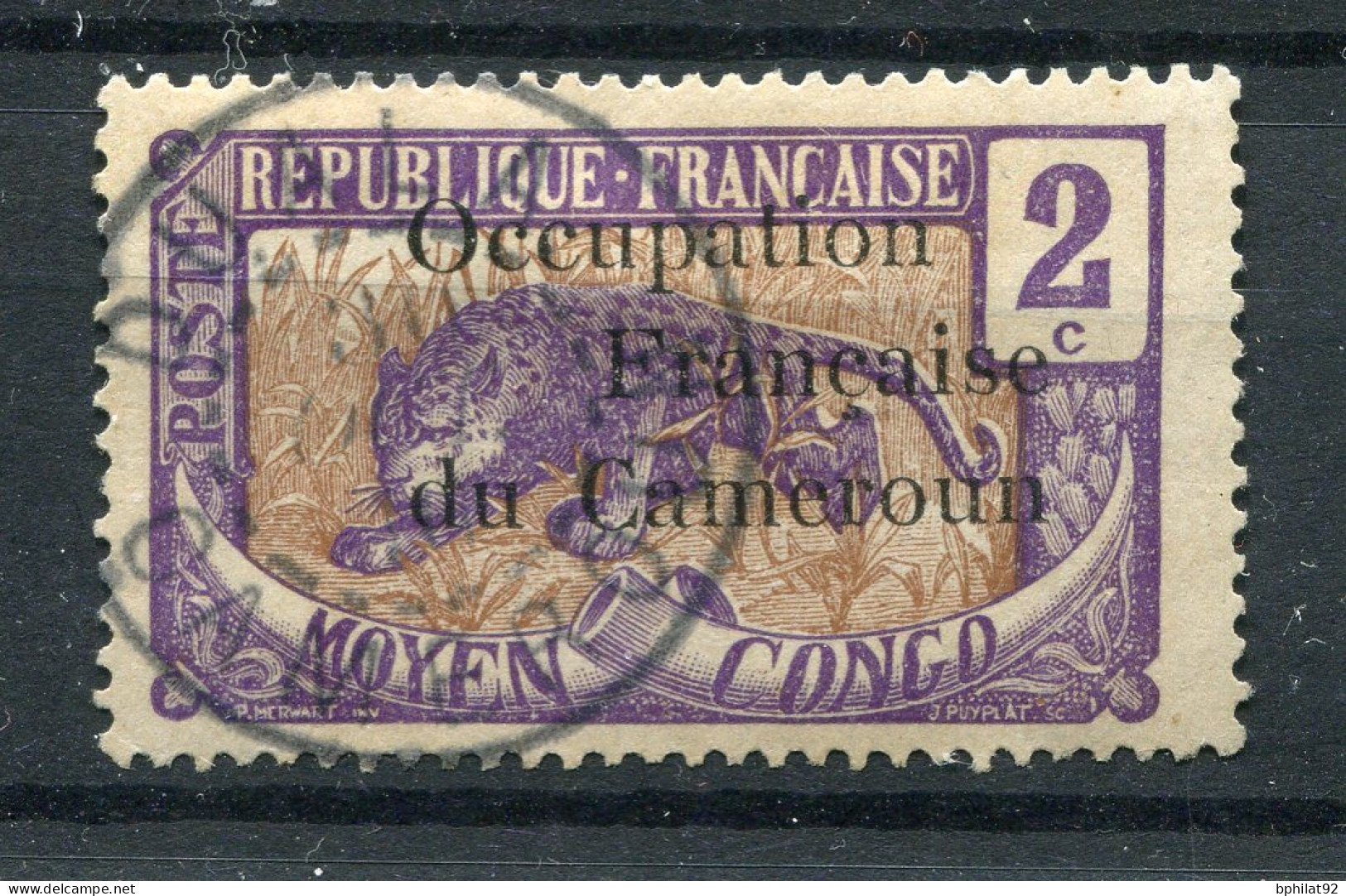 !!! CAMEROUN, N°54 OBLITERE, SIGNE CALVES - Used Stamps