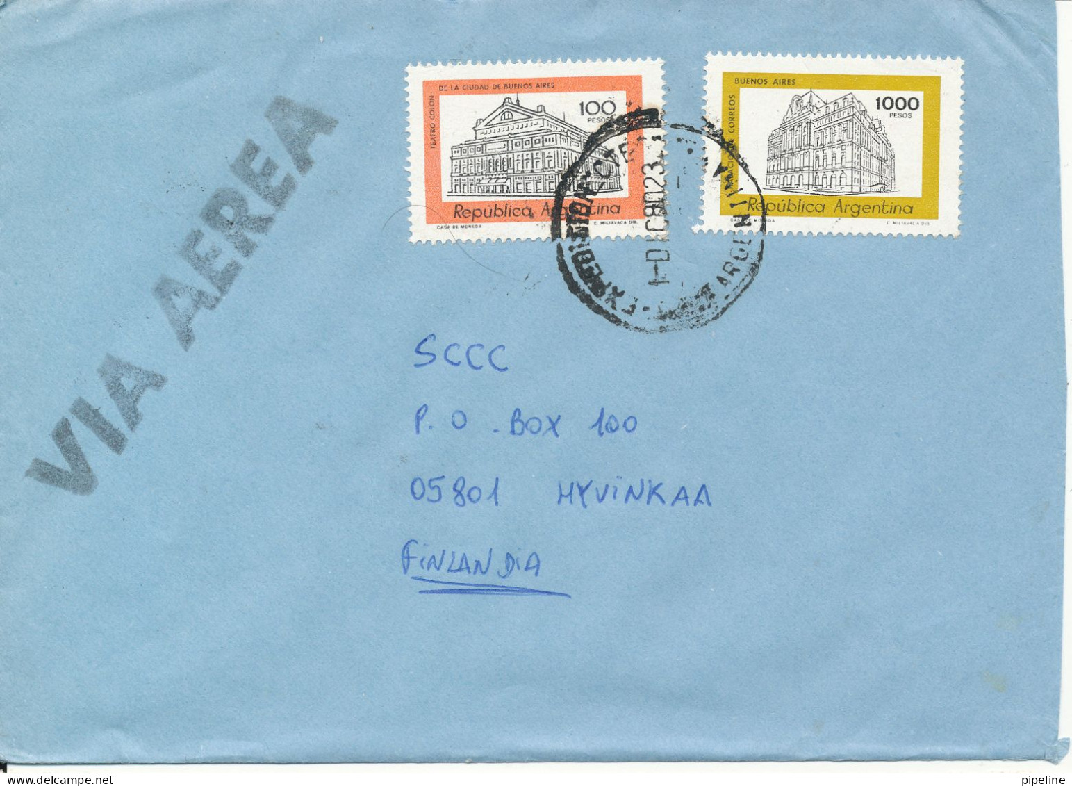 Argentina Cover Sent To Finland 1-12-1980 - Covers & Documents