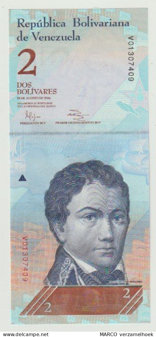 Banknote Banco Central De Venezuela 2 Bolivares 2014 UNC - Venezuela