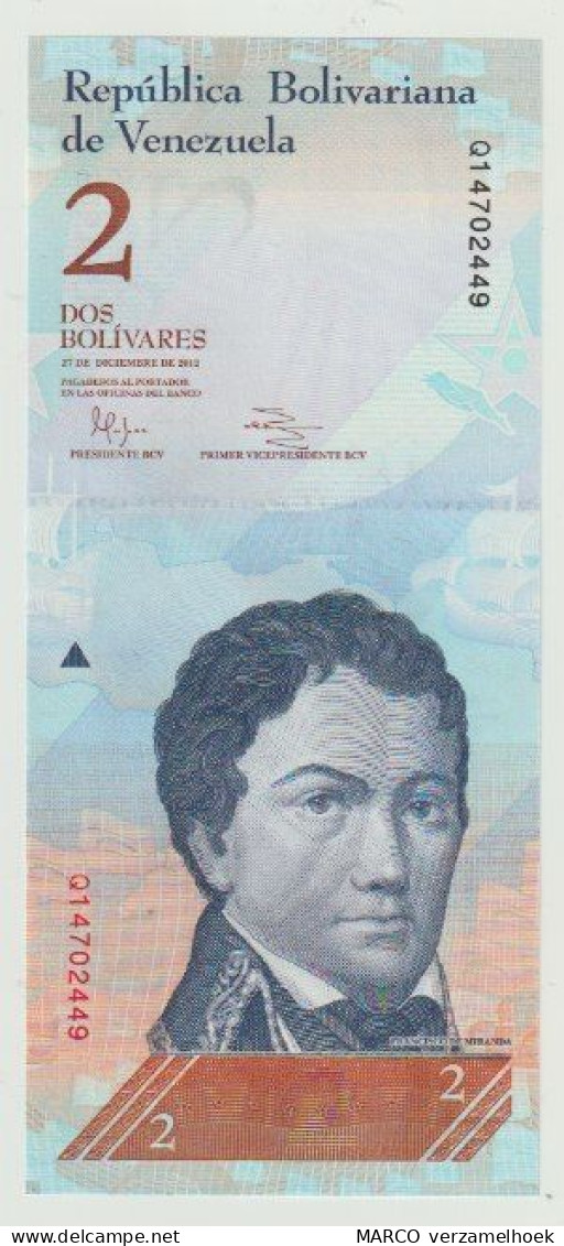 Banknote Banco Central De Venezuela 2 Bolivares 2012 UNC - Venezuela