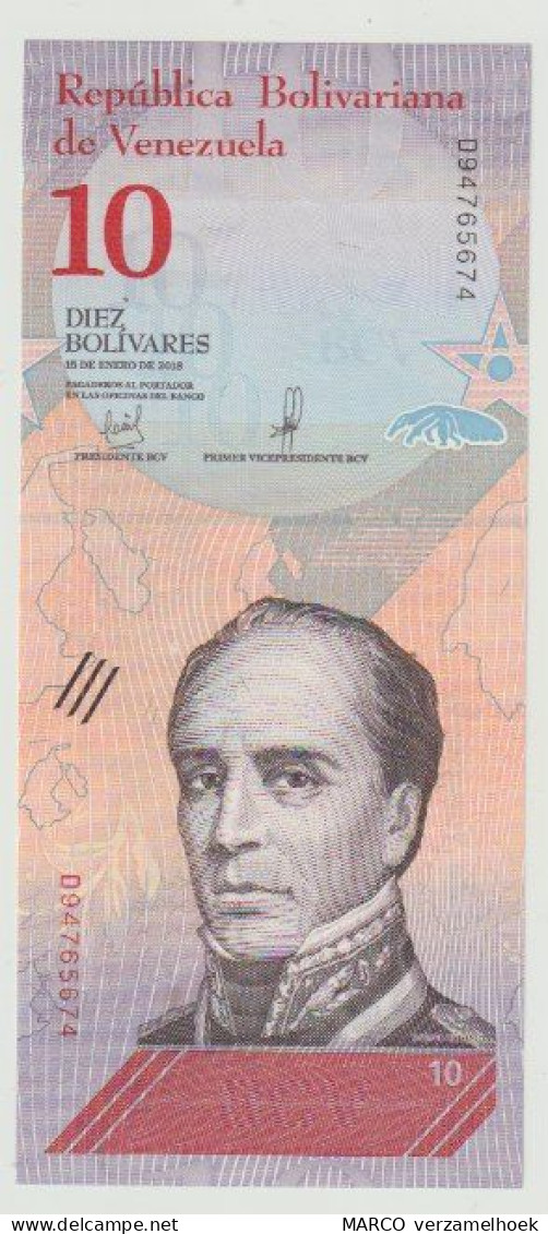 Banknote Banco Central De Venezuela 10 Bolivares 2018 UNC - Venezuela