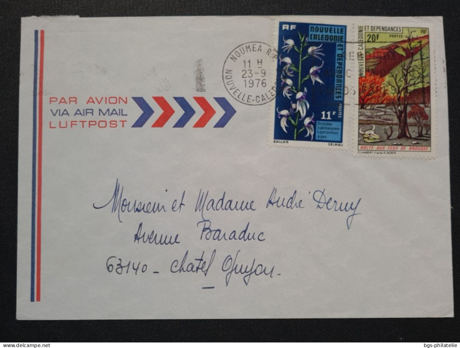 Nouvelle Calédonie Timbres Numéros 391 Et 393 Sur Lettre. - Storia Postale