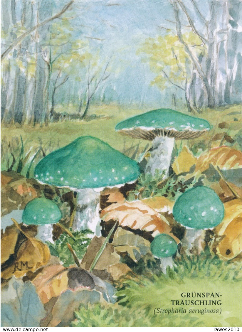 AK Pilze Grünspan-Träuschling Aquarell Hofpfisterei + Landesbund Für Vogelschutz (LBV) - Funghi