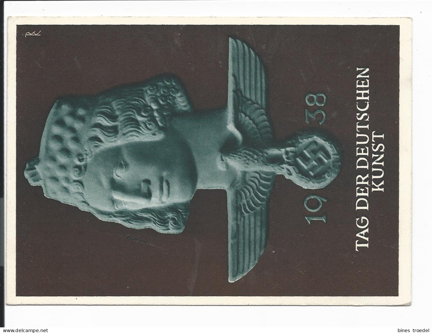 DR PP 127 C 50 - 6 Pf Hindenburg Med. München Tag Der Deutschen Kunst M. Sonderstempel Bedafsverwendet - Enteros Postales Privados